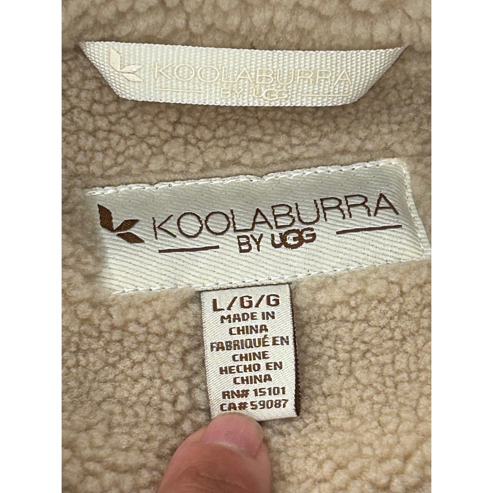 Koolaburra by UGG Womens Black Sherpa Lined Hooded Parka Utility Jacket Large - Picture 3 of 11